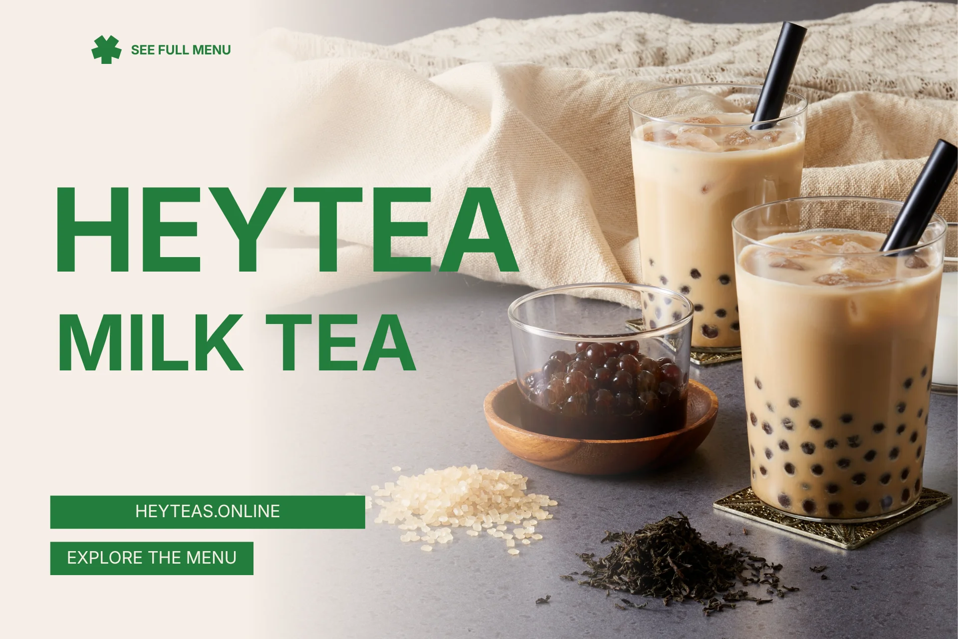 HEYTEA Milk Tea Menu